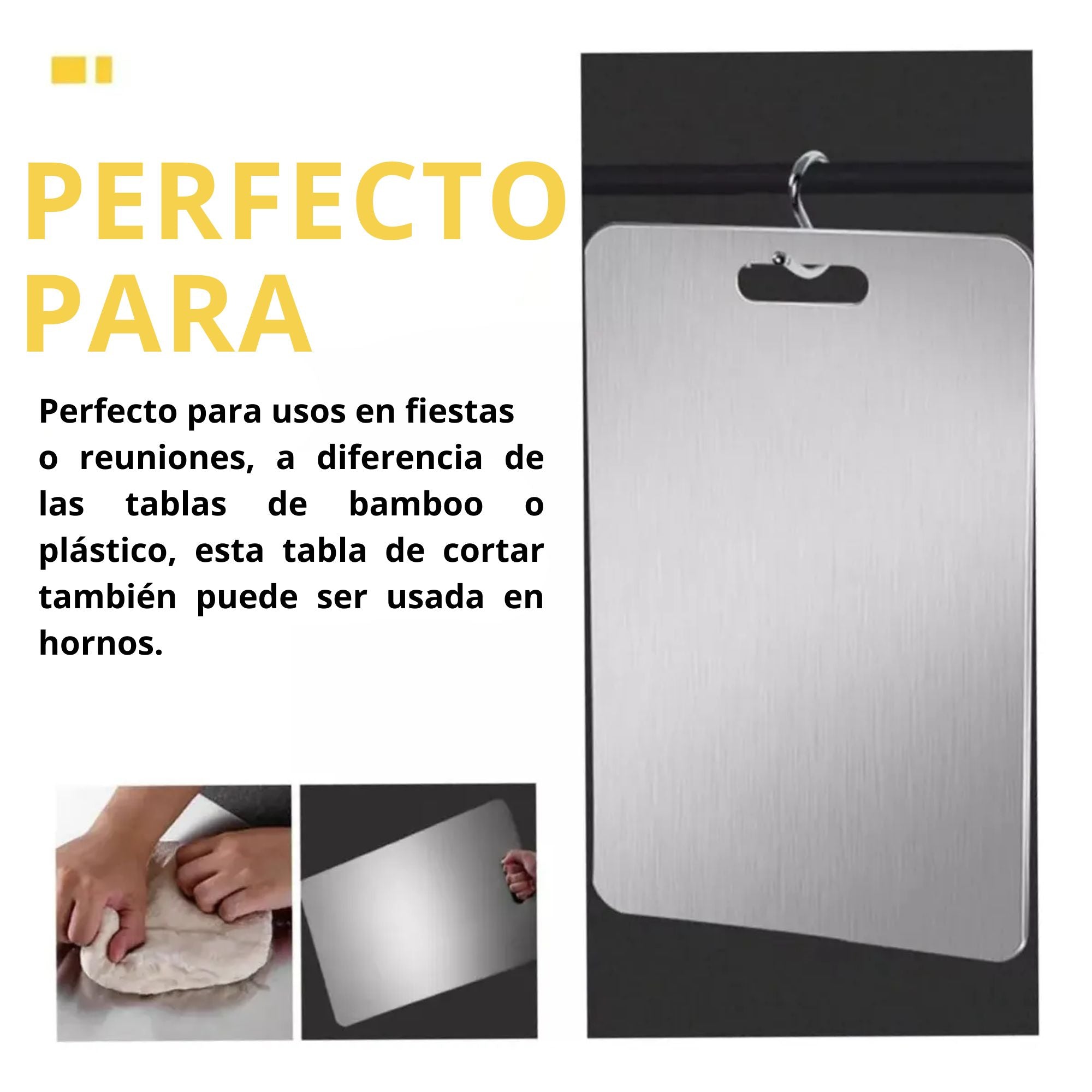 Tabla para picar en acero 39 x 28 cm
